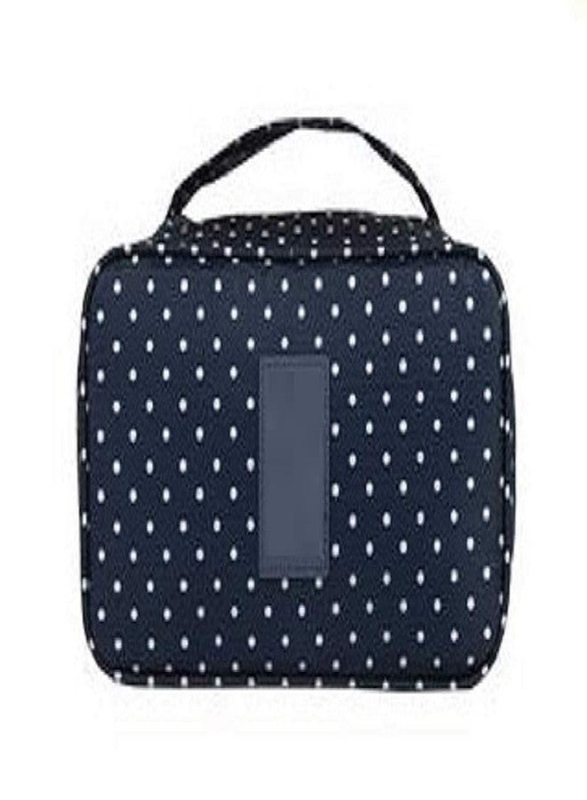 Flywind حقيبة تخزين الملابس الداخلية من فلاي ويند || حقيبة مستحضرات تجميل للسفر للنساء، منظم حقيبة أدوات النظافة || حقيبة مقاومة للماء || حقيبة ملابس شخصية (أزرق داكن) - Image 1